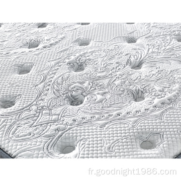 Matelas de lit en latex à ressorts ensachés de mousse à mémoire de forme de gel de taille reine organique de style de luxe en gros